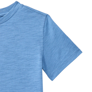 T-shirt tricoté à manches courtes pour enfants, imprimé animalier, 100 % coton biologique, personnalisation de marque, vente en gros, coupe classique, multicolore - Product Image 5