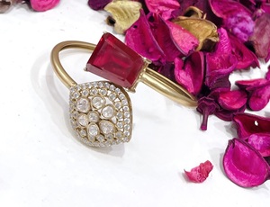 Designer Premium Quality Gold Plated Zircon <b>Charm</b> Bracelet for Women Trendy Wedding & Party Wear Collection - Product Image 3