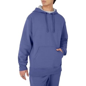 Sweat-shirt à capuche surdimensionné pour homme en tissu jersey, style streetwear, avec poches, en coton anti-rétrécissement, décontracté, pour l'hiver, 370g - Product Image 1