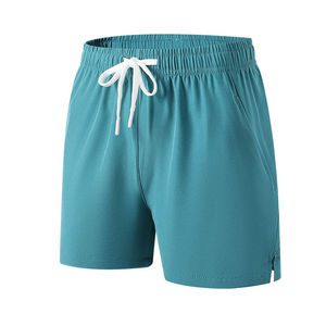 Pantalones Cortos Casuales Clásicos para Hombre, Tejido de Mezcla de Algodón, Cordón Ajustable, Dobladillo Dividido, Uso Diario, Color Sólido, Ropa de Verano - Product Image 2