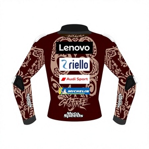 เสื้อแจ็คเก็ตหนังสำหรับผู้ชาย Francesco Bagnaia MotoCP รุ่น 2026 สำหรับขี่มอเตอร์ไซค์ ตัดเย็บตามสั่ง พร้อม Hump มาตรฐาน CE ระดับ 2 - Product Image 2