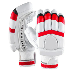 OEM Hot Sale Custom Logo Double-Stitched High Density Foam Cricket Batting Gloves <b>Hook</b> and Loop Wrist Strap Wholesale - Product Image 6