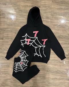 Designer Inspired Men Tracksuit <b>Set</b> Panel Hoodie And Pants Custom Logo Streetwear Manufacturer - Product Image 5