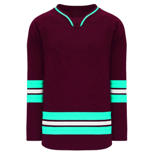เสื้อฮอกกี้น้ำแข็งสีขาวสำหรับผู้ชายหมายเลข 10 ลายแถบสีแดงดำ คอวี แขนยาว โพลีเอสเตอร์ ระบายความชื้นได้ดี - Product Image 3