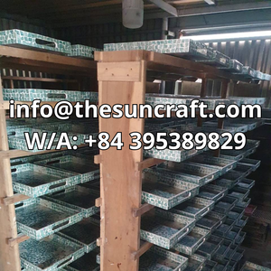 ถาดเสิร์ฟฝังมุกแบบเป็นมิตรต่อสิ่งแวดล้อม ทำด้วยมืออย่างยั่งยืน สำหรับจัดเก็บของใช้ในบ้านที่เป็นมิตรต่อสิ่งแวดล้อม - Product Image 5