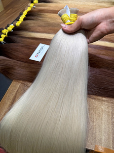 Prix usine : Cheveux humains naturels vierges 100% authentiques, qualité supérieure, blond clair, en vrac, machine-tissés, origine Vietnam, marque NASA HAIR VIETNAM - Product Image 1