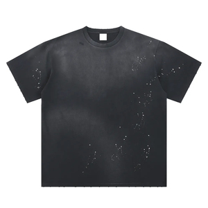 เสื้อยืดคุณภาพสูงสำหรับทุกเพศ ปรับแต่งได้ ลายลิงวินเทจ ดีไซน์สีสันสดใส ลายจุดสาดสี น้ำหนัก 260 กรัม ทรงหลวม สินค้ามาใหม่สำหรับผู้ชาย - Product Image 1
