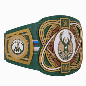 Cinturón de Campeonato de Lujo Inspirado en el Diseño de MMA y Judo, Cinturón de Título de Alta Calidad con Logotipo Personalizado de los Milwaukee Bucks y WWE Legacy, de Cintura Alta - Product Image 3