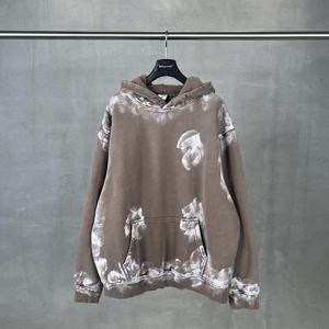 Private Label 400gsm Vintage Wash Hoodie Custom Logo OEM Men's Oversized <b>Bleached</b> Streetwear Hoodies Manufacturer - Product Image 1