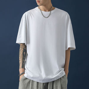 Heavyweight Men's Blank T-Shirt - High Quality OEM Custom, Oversized <b>White</b> <b>Tee</b> - Product Image 2