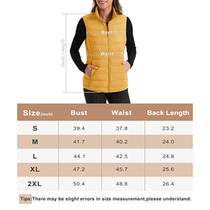 Gilet d'hiver personnalisable pour femme, chaud, à capuche, sans manches, court, imperméable, style décontracté, matelassé - Product Image 3