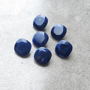 Sodalite facettée de qualité AAA+, taille coussin, calibrée, dos plat, pierre précieuse naturelle, pour bijoux, tailles personnalisées disponibles - Product Image 5