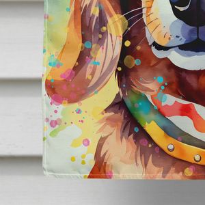 Grand Teckel Hippie Dawg Maison Drapeau Multicolore Polyester Cour Bannière Oeuvre Porche Manches Pôle Décoratif Tenture Murale - Product Image 4