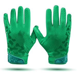 Gants de football américain d'hiver personnalisés verts pour l'extérieur, compatibles écran tactile, imperméables, respirants, légers, à doigts complets - Product Image 1