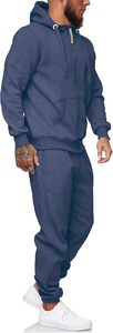 Ensemble de survêtement personnalisé en coton et polyester 420 GSM pour homme, sweat à capuche zippé et pantalon de jogging, couleur verte, broderie, vêtements de sport haut de gamme - Product Image 5