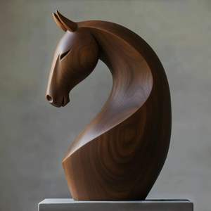 Escultura de Madera Hecha a Mano para Decoración del Hogar, Arte y Exhibición - Product Image 4