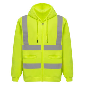 Sudadera con Capucha de Invierno para Hombre, Reflectante, de Alta Visibilidad, con Logotipo Personalizado al por Mayor, ANSI Clase 1, Impermeable - Product Image 2