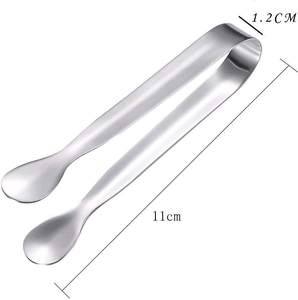 Wholesale Custom Eco-friendly Modern Mini Ice <b>Tongs</b> 11cm Stainless Steel Sugar <b>Tongs</b> Gold Finish Bar and <b>Serving</b> Tool - Product Image 2