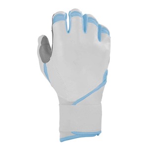 Guante de Bateo de Cuero Blanco con Ribete Azul, Tejido Transpirable, Cierre de Velcro, para Entrenamiento, Unisex, Adulto, Mano Derecha - Product Image 3