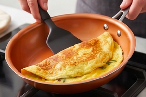 Modern Orange Ceramic Non-Stick Frying <b>Pan</b> With Stainless Steel Handle Heat Resistant For Home Hotel And <b>Induction</b> Cookers Use - Product Image 4