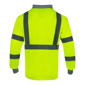Camisa de Trabajo de Manga Larga Transpirable de Alta Visibilidad con Cinta Reflectante, Certificada CE, para Ropa de Trabajo de Construcción - Product Image 2