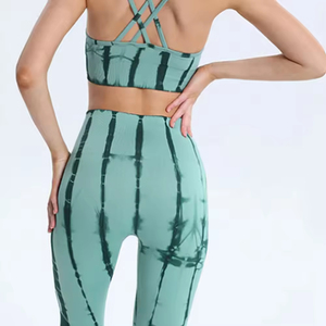 High Quality Vintage Yoga Set 2-Piece <b>Flare</b> <b>Leggings</b> Y Back Tanks 100% Bamboo Fiber Quick Dry Elastic Breathable Design - Product Image 6