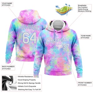 2026 <b>Tie</b> Dye Hooded Sweatshirt Unisex Regular Fit With Pocket Front Logo Custom Name Number Casual Spring Wear - Product Image 2