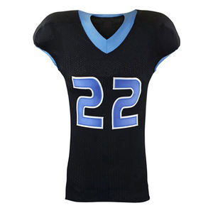 Uniforme de Fútbol Americano para Hombre, Conjunto de Camiseta y Pantalones Rojos y Negros con Cuello en V, Manga Corta, Tejido de Malla Transpirable - Product Image 2