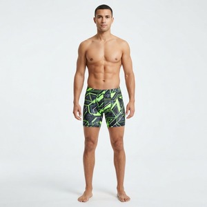 Pantalones Cortos para Hombre con Estampado de Mármol, Cintura Media Elástica, Transpirables, de Punto, Poliéster y Spandex, Estilo Casual - Product Image 3