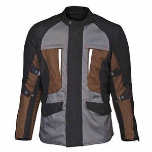 Blouson en cuir pour moto et course automobile, été, avec protection corporelle haute performance, respirant, coupe-vent, en tissu maillé, ajustable - Product Image 5
