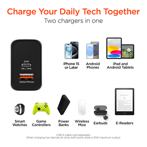 Caricatore da Muro USB-C PD SpeedBoost 25W con Cavo USB-C da 12W a Ricarica Rapida da 1,8m PPS - per Ricaricare i Tuoi Dispositivi - Product Image 2