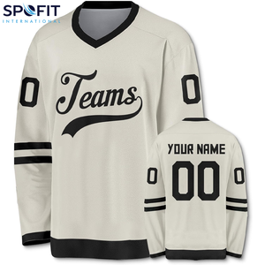 Nueva Llegada, Cómoda Camiseta de Hockey sobre Hielo Personalizada, Ropa Deportiva para Equipos, Diseño Personalizado, Crea Tus Propias Camisetas de Hockey sobre Hielo - Product Image 3