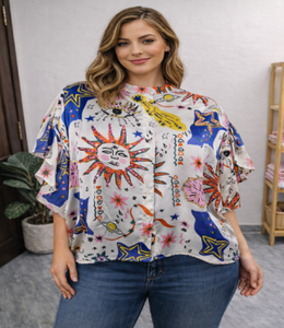 Blusa Larga Informal de Poliéster para Mujer, Estilo Túnica, Corte Holgado, Venta al Por Mayor - Product Image 2