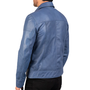 Chaqueta Bomber de Cuero Recubierto con Cuello Camisero para Hombre, Estilo Urbano, Invierno, Transpirable, Cierre Frontal con Botones Cubiertos - Product Image 2
