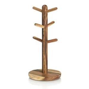 Hot Selling Modern Medium Brown Wood Coffee Cup Tree Compact Kitchen Storage Tabletop <b>Mug</b> Display Organizer Stand <b>Mug</b> <b>Holder</b> - Product Image 6