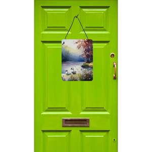 New Bufflehead Multicolor 12x16 Aluminum Metal Wall Door Hanging <b>Prints</b> <b>Bathroom</b> Plaque <b>for</b> Home Decor Front Door Plaque - Product Image 2