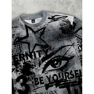 Men's Graphic <b>Y2K</b> <b>Shirt</b> Casual Short Sleeve Round Neck Regular Fit Summer Baggy T-<b>Shirts</b> - Product Image 3