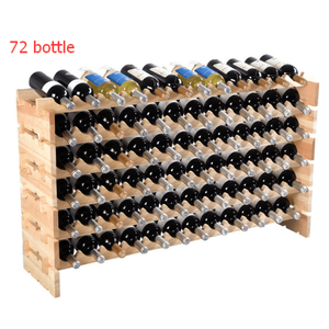 Porte-bouteilles à vin en bois, élégant organisateur de rangement pour bouteilles - Product Image 1