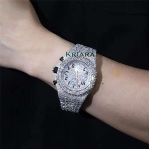 Unique Design Durable and Stylish Stainless Steel Moissanite Diamond <b>Watch</b> Perfect for Any Formal or Casual Event - Product Image 3