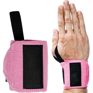 Correas de Soporte para Muñeca de Caucho Natural Rosa, Resistentes, con Cierre de Gancho y Bucle, para Levantamiento de Pesas, Entrenamiento en Gimnasio, Unisex, Ajustables, Protector de Palma - Product Image 4