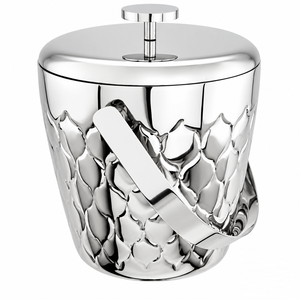 Seau à glace en métal, refroidisseur à vin en acier inoxydable à double paroi avec poignée en bambou doré et pinces pour hôtel, restaurant, fête, mariage - Product Image 5