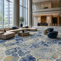 Tapis d'hôtel moderne tufté antidérapant en polyester imprimé, fourni par l'usine pour hall d'hôtel, chambre d'hôtes et couloir