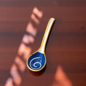 Cuchara de Sopa de Cerámica Pintada a Mano, Pequeña, Azul y Blanca, Cuchara Clásica China de Porcelana para Té y Café, para Uso en Cocina, Cafetería y Hotel - Product Image 3