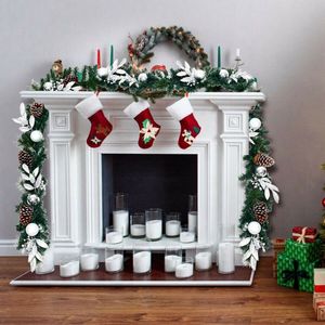 Ghirlanda Natalizia Artificiale Pre-Illuminata di 2,7 Metri con Luci LED, Elegante Decorazione per la Stagione Festiva - Product Image 5