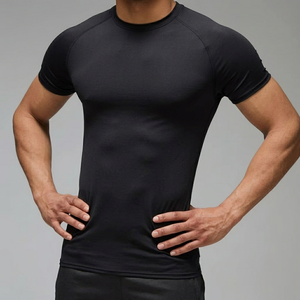 Camiseta deportiva para hombre a precio de fábrica, camiseta de gimnasio de algodón elástico, ajuste muscular, camiseta informal, proveedor - Product Image 1