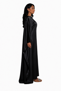 New ODM Customized Casual Soft Polyester Satin <b>Kaftan</b> Abaya for Women Breathable Anti-Wrinkle Modest Autumn Winter <b>Summer</b> Style - Product Image 2