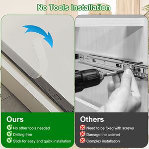 2 Pezzi Scaffale Scorrevole Estraibile in Acciaio al Carbonio per Spezie, Organizzatori per Armadietti con Pellicola Adesiva Nano Fissata - Product Image 4