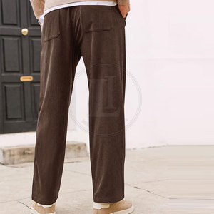 Wholesale Price New Arrival Men's Casual Mid Waist Breathable Eco-Friendly Lightweight 100% Cotton <b>Trouser</b> for Sale - Product Image 4