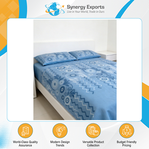 Branded Dealer Offers Ultimate Quality Luxurious 4 Pcs Polyester Printed Bedsheet Set with Customized Logo in Bulk Quantity - Product Image 2