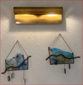 Handmade Modern Picture <b>Light</b> – Antique Patina Wall <b>Sconce</b> for Artwork & Ambient Lighting - Product Image 4